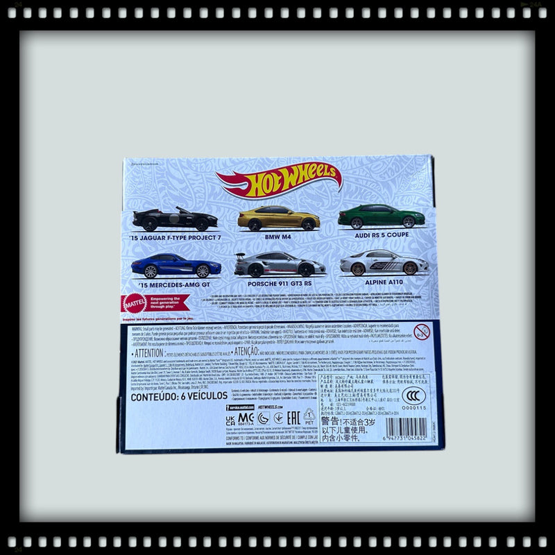 Laad de afbeelding in de Gallery-viewer, European Themed 6-pack HOT WHEELS 1:64
