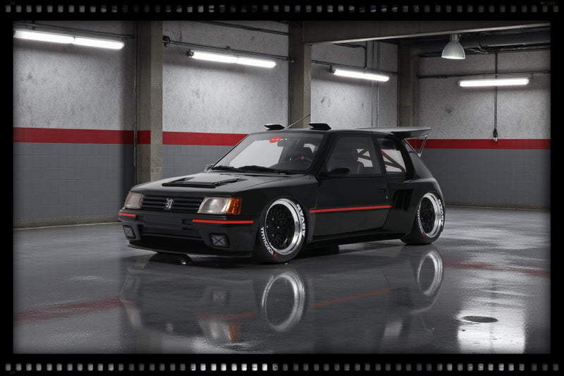 Laad de afbeelding in de Gallery-viewer, Peugeot 205 KHYZYL SALEEM ZWART 2018 OTTOmobile 1:18
