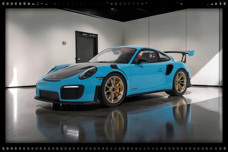 Laad de afbeelding in de Gallery-viewer, PORSCHE 911 [991.2] GT2 RS MIAMI BLAUW 2018 GT SPIRIT 1:12
