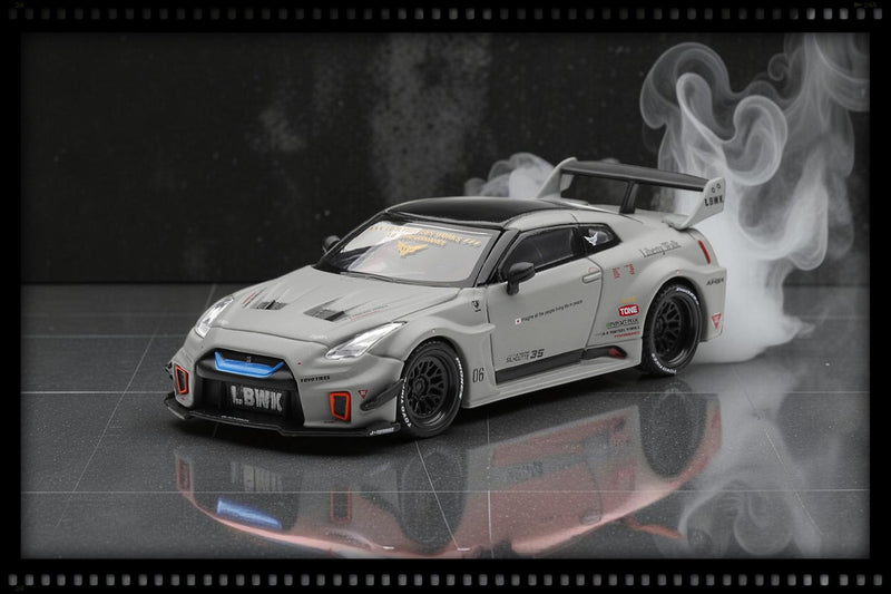 Laad de afbeelding in de Gallery-viewer, NISSAN GTR R35 LB-SUPER SILHOUETTE GT-RR VER1 MATGRIJS 2026 MINI GT 1:64
