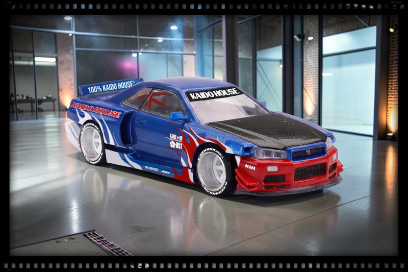 Chargez l'image dans la visionneuse de la galerie, NISSAN SKYLINE GT-R (R34) KAIDO*HOUSE FLAMES V1 1999 MINI GT 1:64
