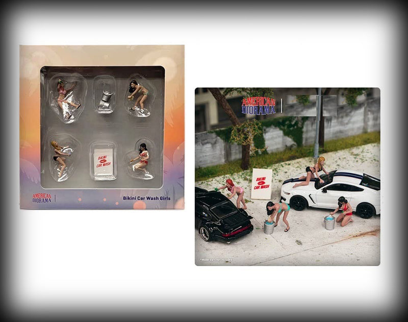 Laad de afbeelding in de Gallery-viewer, Bikini Car Wash Girls (Auto niet inbegrepen) TARMAC WORKS 1:64
