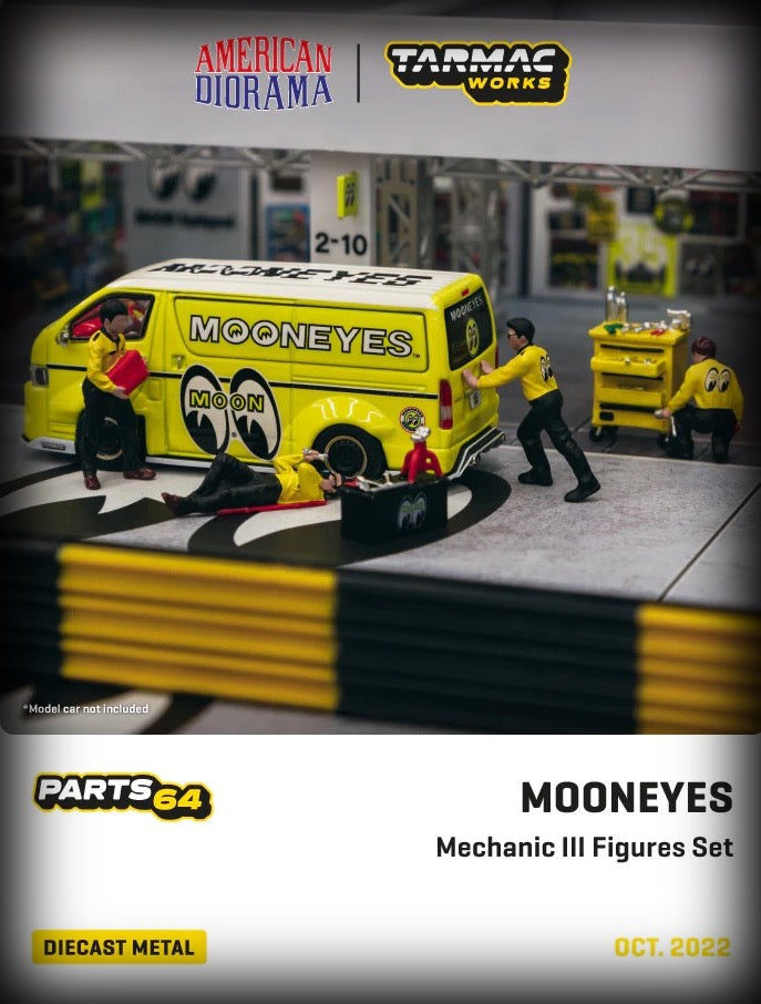 Load image into Gallery viewer, Mechanic III Set Mooneyes  Figures (Car not included) TARMAC WORKS 1:64
