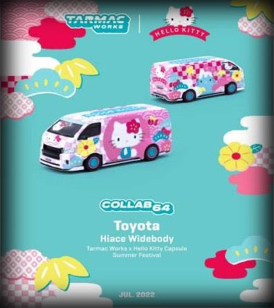 Toyota Hiace Widebody Hello Kitty Capsule TARMAC WORKS 1:64
