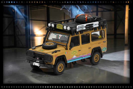 LAND ROVER DEFENDER 110 CAMEL TROPHY TEAM ITALY TIERRA DEL FUEGO CT24 1998 MINI GT 1:64