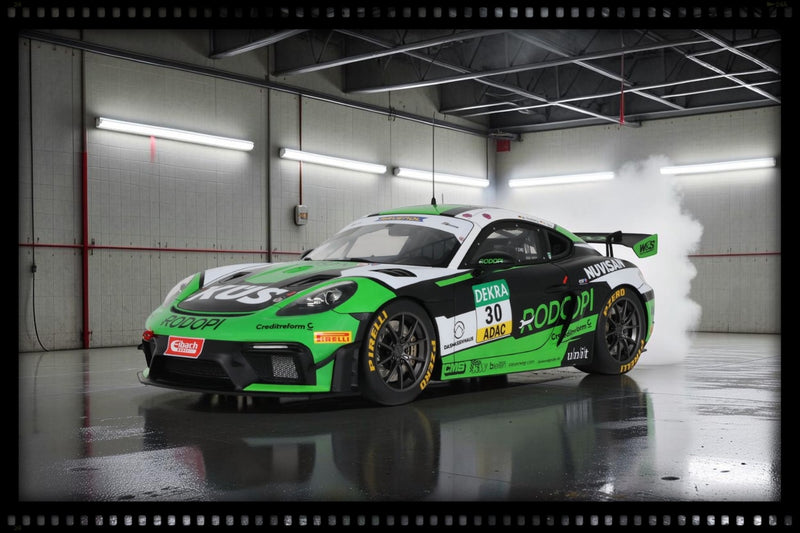 Load image into Gallery viewer, PORSCHE CAYMAN 718 GT4 RS CLUBSPORT BLACK #30 ADAC GT4 2023 OTTOmobile 1:18
