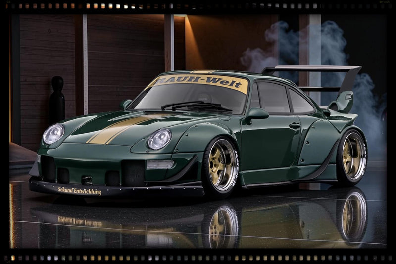 Chargez l'image dans la visionneuse de la galerie, PORSCHE RWB 993 VERT IGNITION MODEL 1:18
