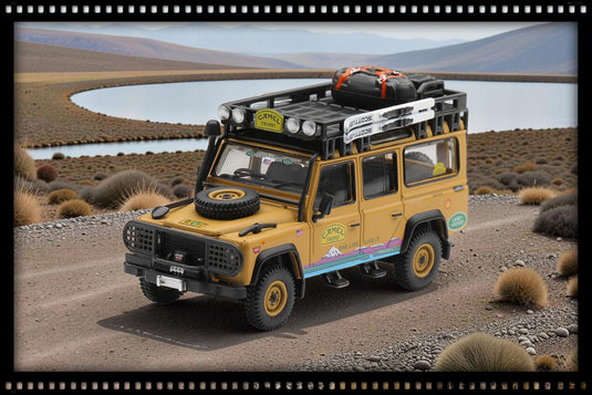 LAND ROVER DEFENDER 110 CAMEL TROPHY ÉQUIPE USA TIERRA DEL FUEGO CT10 1998 MINI GT 1:64