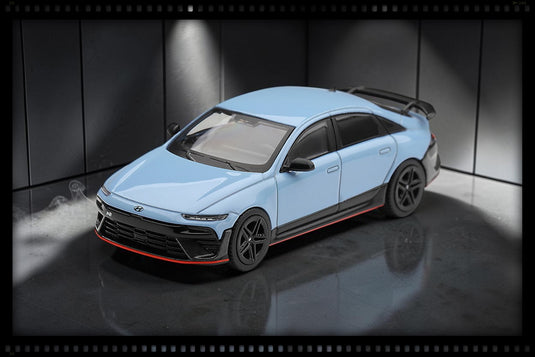 HYUNDAI IONIQ 6 N PERFORMANCE BLAUW MINI GT 1:64