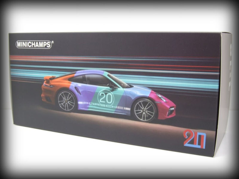 Chargez l&#39;image dans la visionneuse de la galerie, Porsche 911 (992) Turbo S coupé Sport Design 2021 Violet MINICHAMPS 1:18
