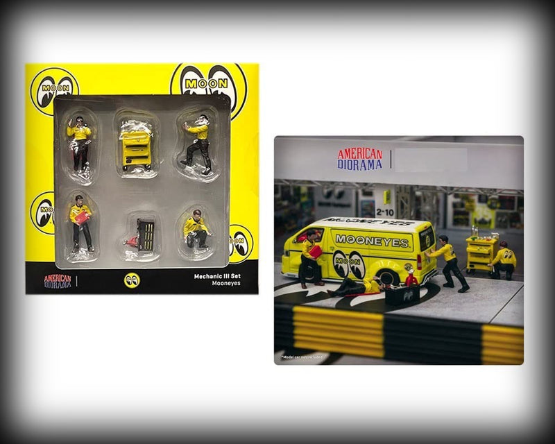 Load image into Gallery viewer, Mechanic III Set Mooneyes  Figures (Car not included) TARMAC WORKS 1:64
