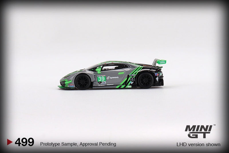 Laad de afbeelding in de Gallery-viewer, Lamborghini Huracan GT3 EVO#39 2nd Place IMSA Road America 2022 (LHD) MINI GT 1:64
