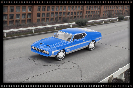 Ford MUSTANG MACH 1 BLEU GRABBER 1971 (LHD) MINI GT 1:64