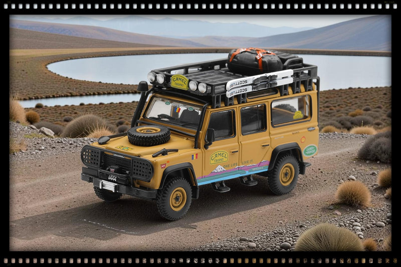 Chargez l'image dans la visionneuse de la galerie, LAND ROVER DEFENDER 110 CAMEL TROPHY ÉQUIPE ROUMANIE TIERRA DEL FUEGO CT36 1998 MINI GT 1:64
