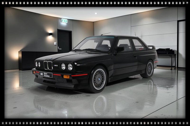 Laad de afbeelding in de Gallery-viewer, BMW M3 SPORT EVOLUTION ZWART II 1990 GT SPIRIT 1:8
