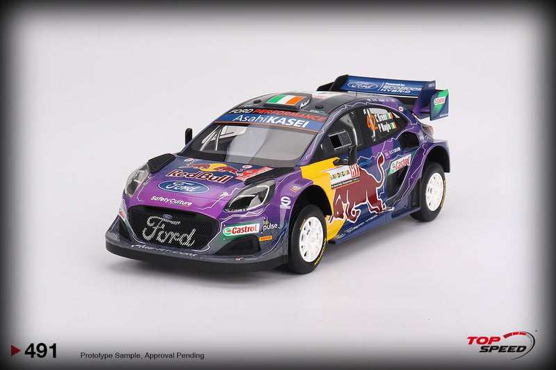 Laad de afbeelding in de Gallery-viewer, Ford PUMA RALLY1 M-SPORT FORD #42 WRT RALLY ITALIA SARDEGNA 2022 TOP SPEED 1:18
