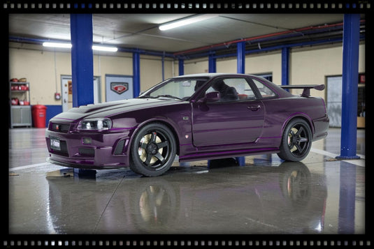 NISSAN SKYLINE (R34) GT-R Z TUNE MIDNIGHT PURPLE 1999 SOLIDO 1:18