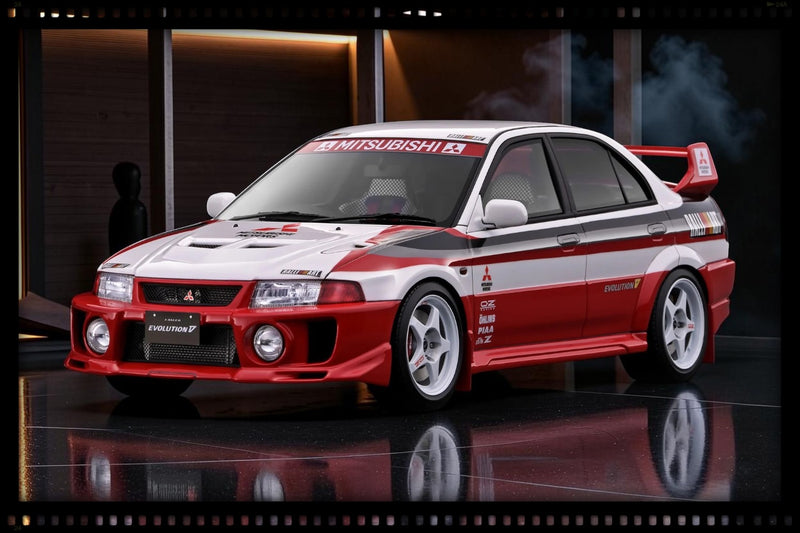 Chargez l'image dans la visionneuse de la galerie, MITSUBISHI LANCER EVOLUTION V (CP9A) BLANC/ROUGE IGNITION MODEL 1:18
