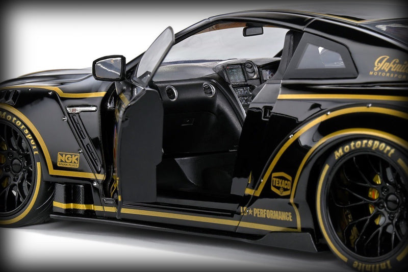 Laad de afbeelding in de Gallery-viewer, Nissan GT-R (R35) W/ LIBERTY WALK BODY KIT 2.0 JPS 2022 SOLIDO 1:18
