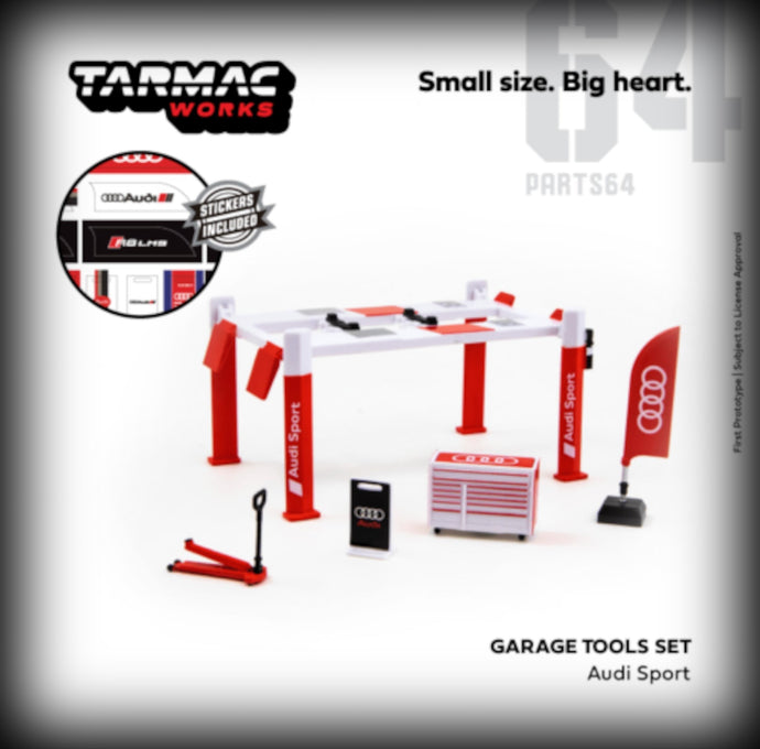 Garage Tools Set Audi Sport TARMAC WORKS 1:64