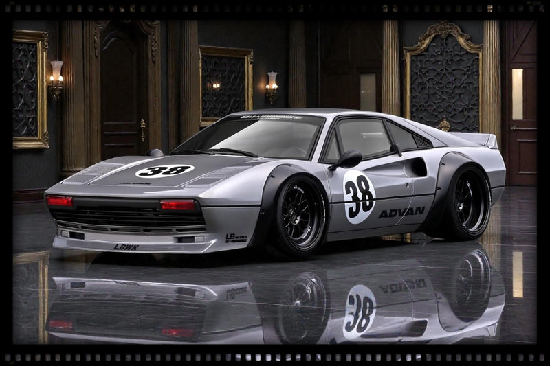 Laad de afbeelding in de Gallery-viewer, FERRARI LB-WORKS 308 ZILVER IGNITION MODEL 1:18
