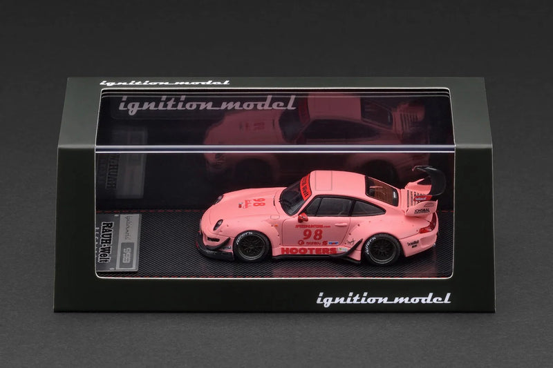 Load image into Gallery viewer, PORSCHE RWB 993 MATTE PINK IGNITION MODEL 1:64
