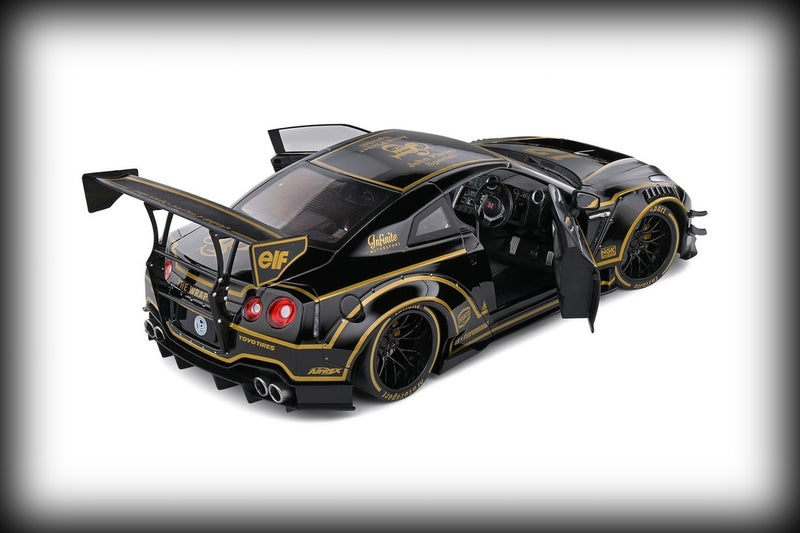 Laad de afbeelding in de Gallery-viewer, Nissan GT-R (R35) W/ LIBERTY WALK BODY KIT 2.0 JPS 2022 SOLIDO 1:18
