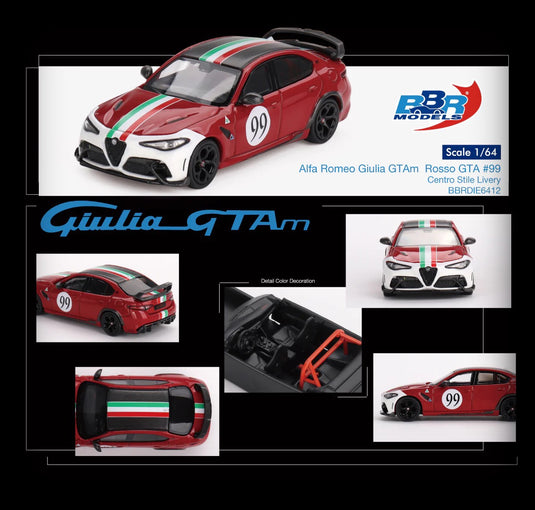 Alfa Romeo Giulia GTAm Rosso GTA #99 BBR Models 1:64