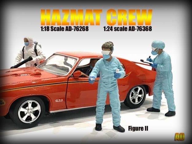 Laad de afbeelding in de Gallery-viewer, Hazmat Crew figuur 2 (auto niet inbegrepen) AMERICAN DIORAMA 1:18
