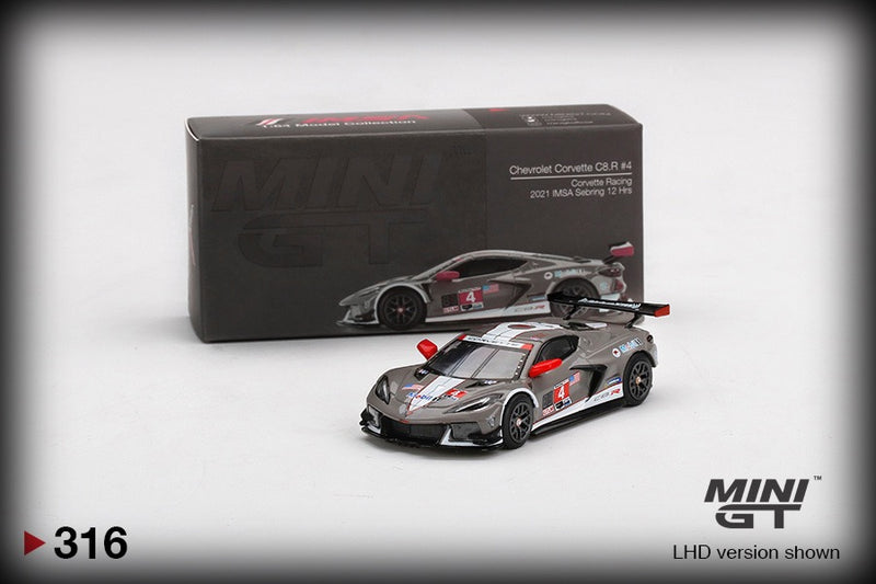 Laad de afbeelding in de Gallery-viewer, Chevrolet CORVETTE C8.R #4 2021 IMSA 12H of Sebring MINI GT 1:64
