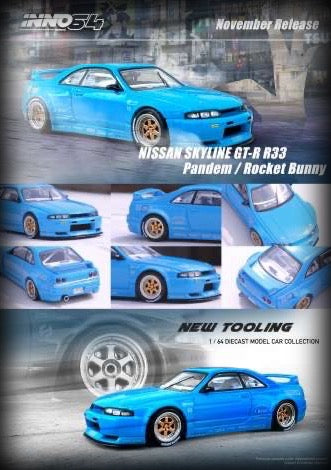 Nissan Skyline GT-R (R33) Pandem Rocket Bunny INNO64 Models 1:64