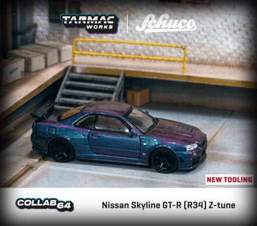 Nissan Skyline GT-R (R34) Z-Tune TARMAC WORKS 1:64