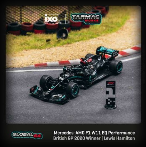 Mercedes Benz AMG F1 W11 EQ Performance #44 Lewis Hamilton Winner British Grand Prix 2020 TARMAC WORKS 1:64