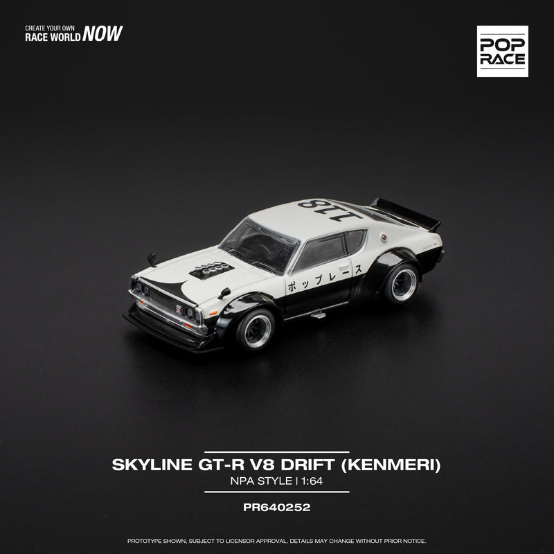 Load image into Gallery viewer, NISSAN SKYLINE GT-R V8 DRIFT KENMERI NPA STYLE POP RACE 1:64
