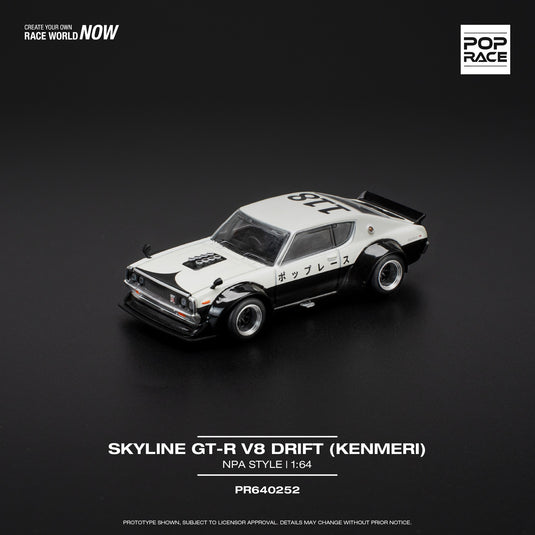 NISSAN SKYLINE GT-R V8 DRIFT KENMERI NPA STYLE POP RACE 1:64