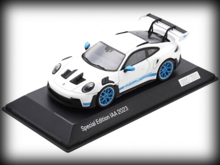 Laad de afbeelding in de Gallery-viewer, Porsche 911 GT3 RS (992) IAA SPECIAAL MODEL 2023 - LIMITED EDITION 2000 stuks - PORSCHE DEALERMODEL 1:43
