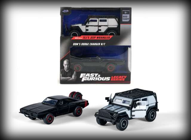 Tej's Jeep Wrangler/ Dom's Dodge Charger R/T - twin pack - wave 1/2 JADA 1:32