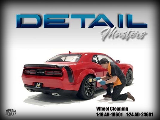Wheel Cleaning Figure DETAIL Masters series (Car not included) AMERICAN DIORAMA 1:18