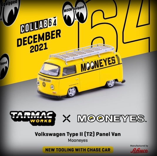 Volkswagen Type II (T2) Panel Van (Mooneyes) with Roof Rack TARMAC WORKS 1:64