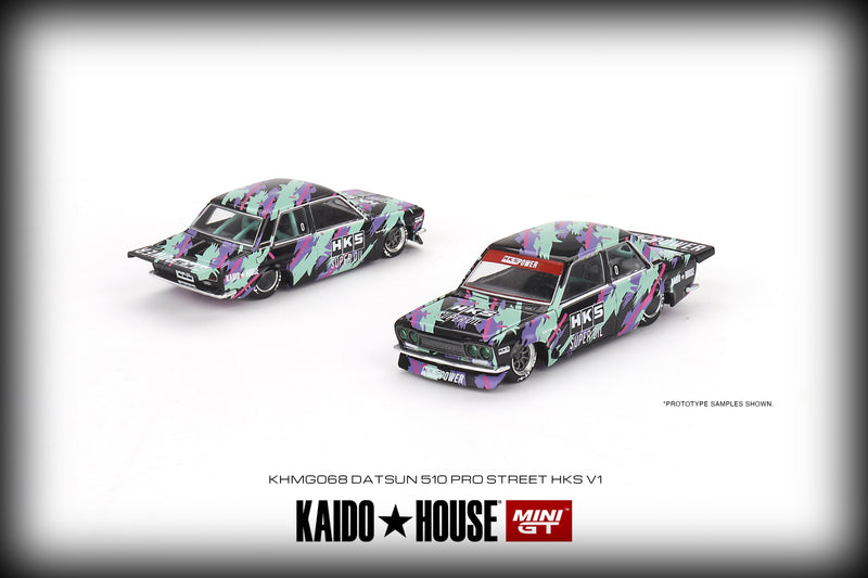 Load image into Gallery viewer, Datsun 510 Pro Street HKS V1 Kaido House MINI GT 1:64
