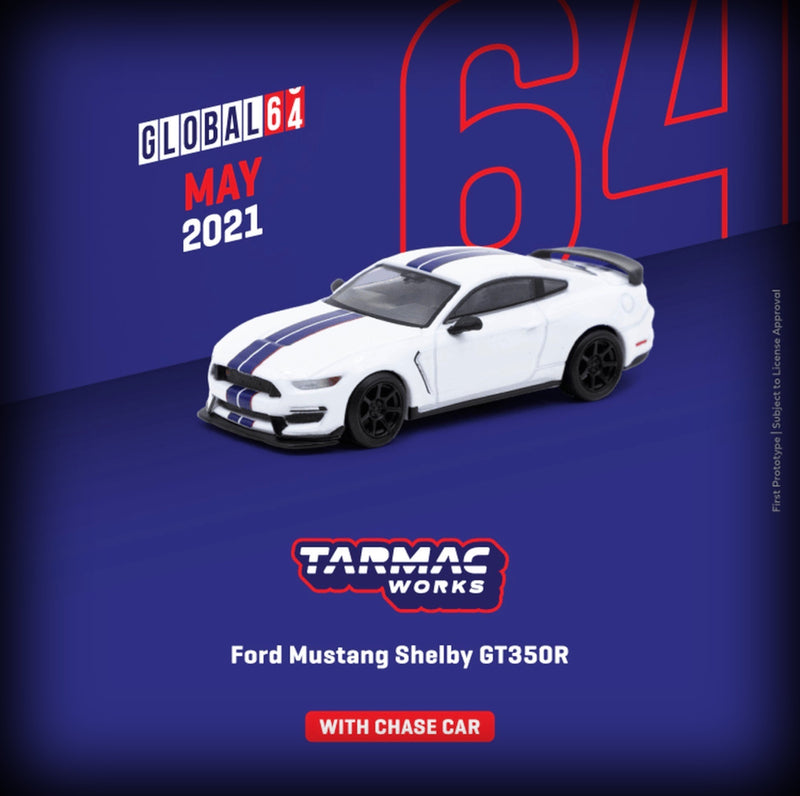 Chargez l&#39;image dans la visionneuse de la galerie, Ford Mustang Shelby GT350R TARMAC WORKS 1:64
