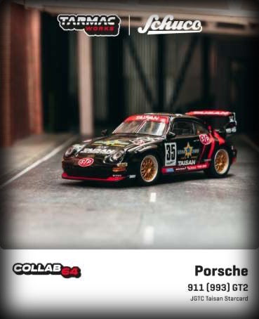 Porsche 911 (993) GT2 JGCT #35 Taisan Starcard TARMAC WORKS 1:64