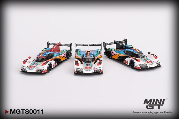 WORLDWIDE LIMITED EDITION OF 3000PCS SET OF 3 PORSCHE 963 PENSKE MOTORSPORT #5 / #6 / #75 24H LE MANS 2023 MINI GT 1:64