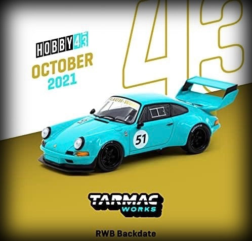 Laad de afbeelding in de Gallery-viewer, Porsche RWB Porsche Backdate Nr.51 TARMAC WORKS 1:43
