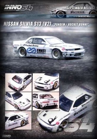 Nissan Silvia S13 (V2) Pandem/Rocket Bunny INNO64 Models 1:64