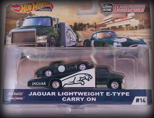 Jaguar LIGHTWEIGHT E-Type HOT WHEELS TEAM TRANSPORT 1:64