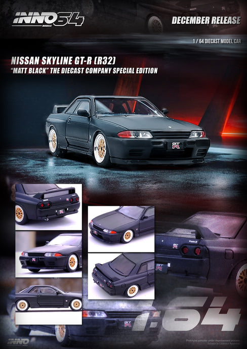 Nissan Skyline GT-R (R32) ÉDITION LIMITÉE 2000 pièces INNO64 Models 1:64