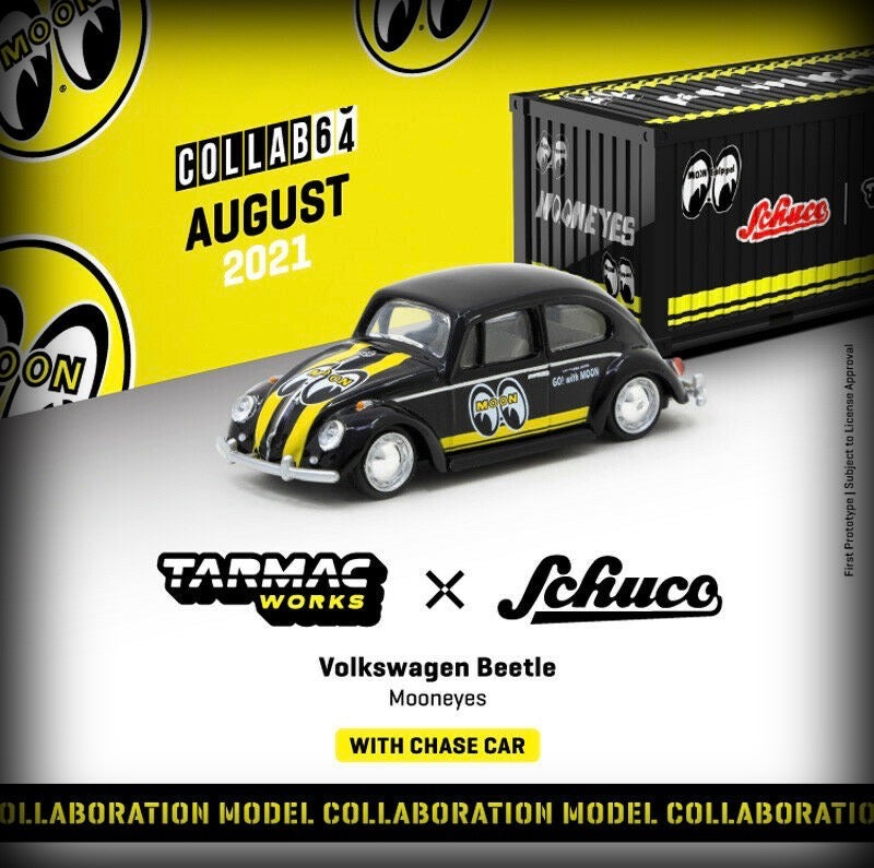 Chargez l&#39;image dans la visionneuse de la galerie, Volkswagen Coccinelle (Mooneyes) Avec Conteneur TARMAC WORKS 1:64
