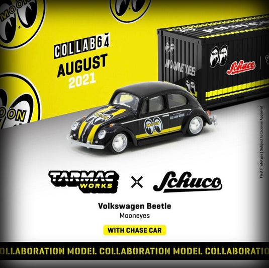 Volkswagen Beetle (Mooneyes) With Container TARMAC WORKS 1:64