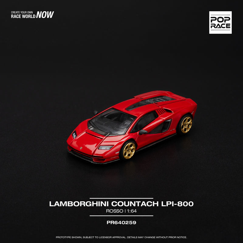 Load image into Gallery viewer, LAMBORGHINI COUNTACH LPI-800 ROSSO POP RACE 1:64
